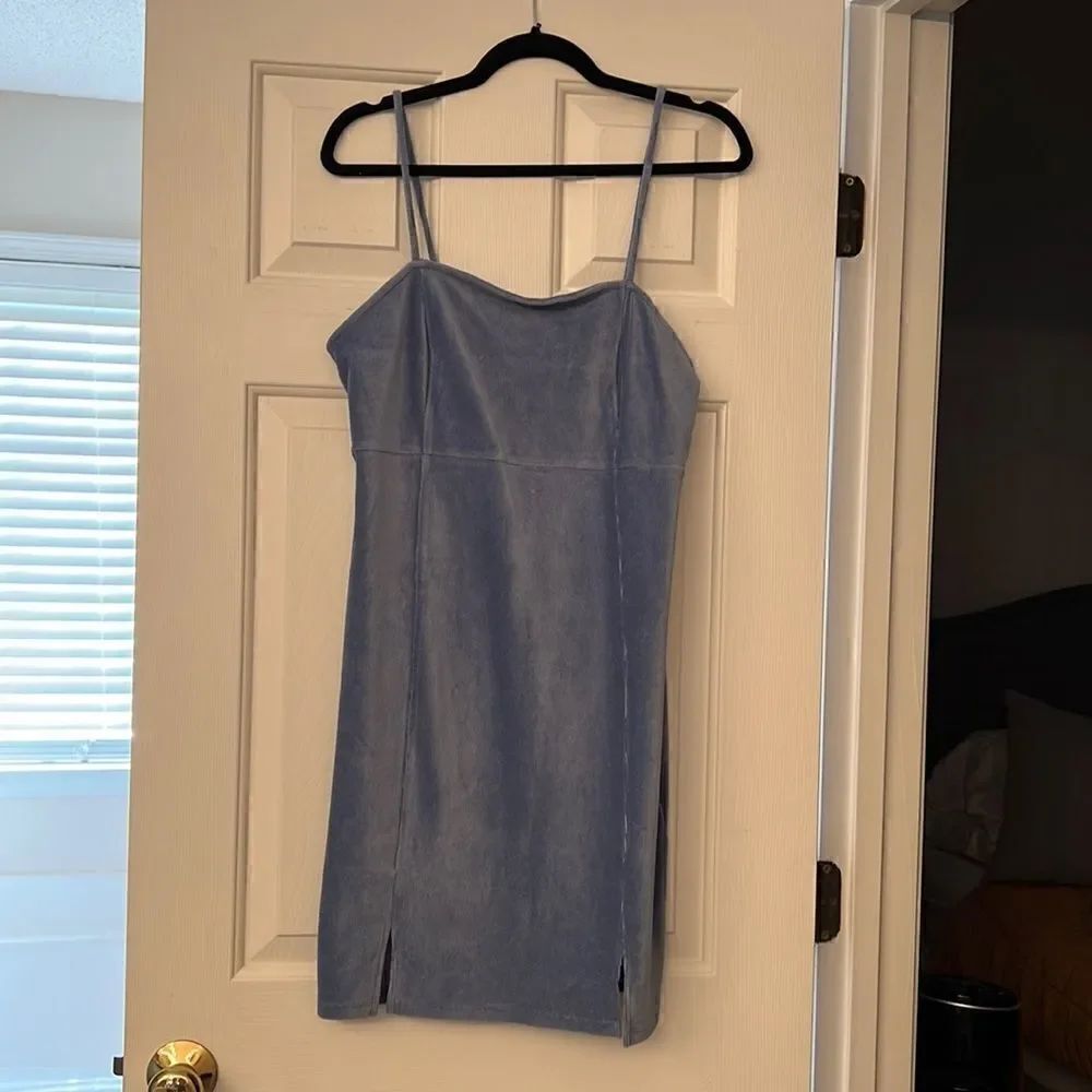 Wild Fable Velvet Blue Bodycon Dress XL